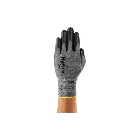 Ansell Nitrile Coated Gloves, Foam Nitrile, Palm, 3 Abrasion Level, Black, 8 12 PK ¿205674¿
